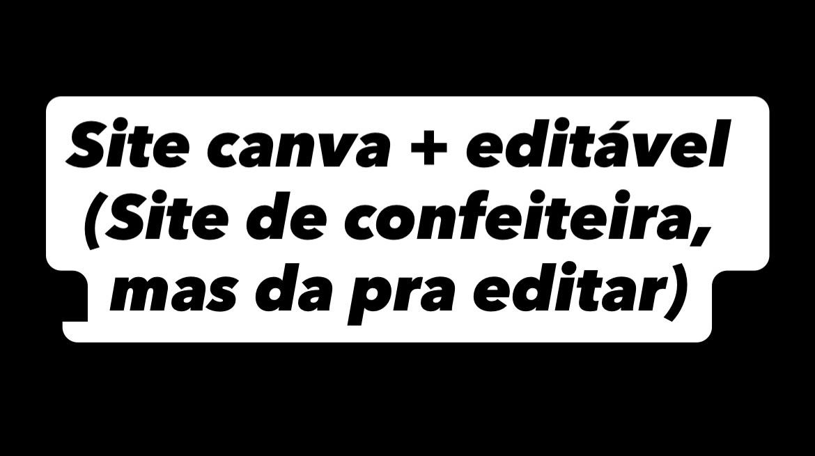Site canva editável confeiteira