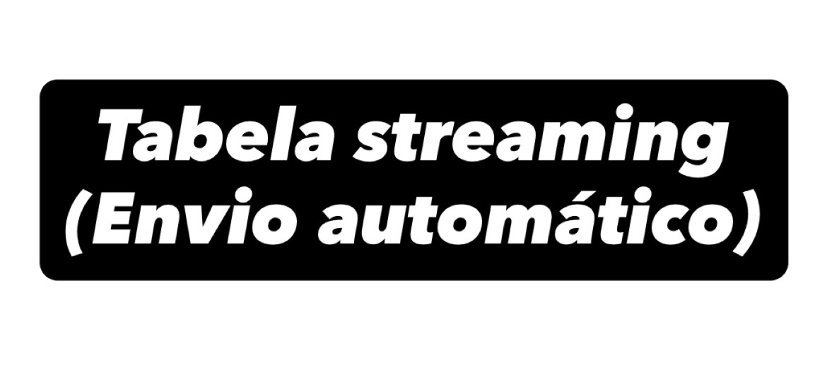 Tabela Banners Streamings